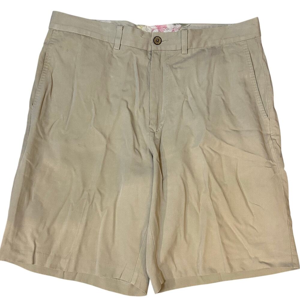 Tommy Bahama Khaki, Chino, Silk Shorts- 34
